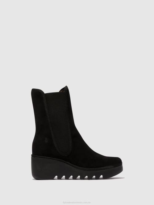 chelsea ankelboots byro395 kvinnor Fly London 2T02145 svart