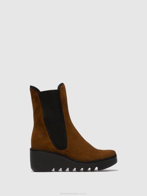 chelsea ankelboots byro395 kvinnor Fly London 2T02146 kamel