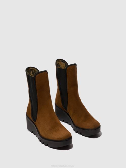 chelsea ankelboots byro395 kvinnor Fly London 2T02146 kamel