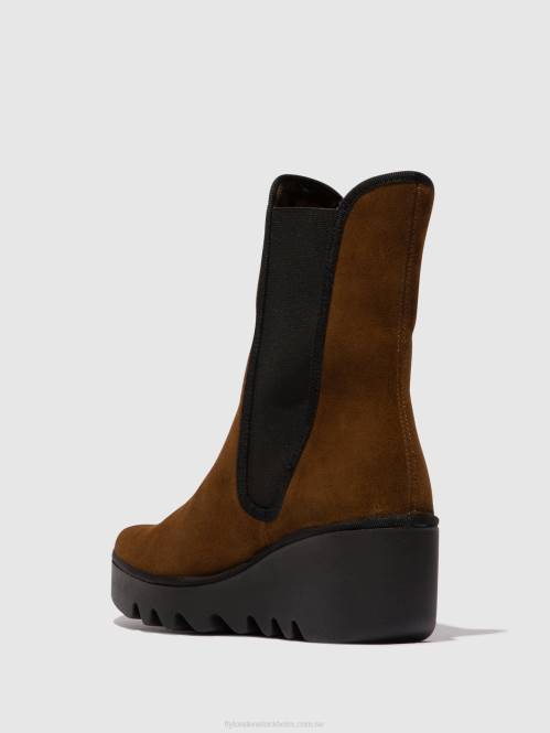 chelsea ankelboots byro395 kvinnor Fly London 2T02146 kamel