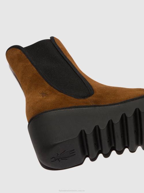 chelsea ankelboots byro395 kvinnor Fly London 2T02146 kamel