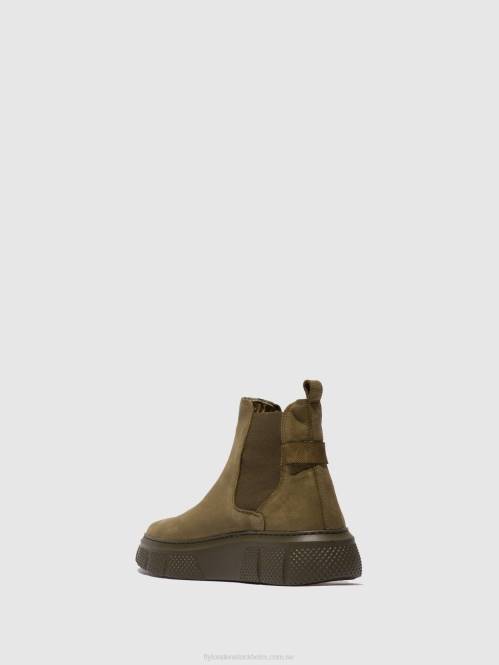 chelsea ankelboots ebbe479 kvinnor Fly London 2T02228 sorano militär