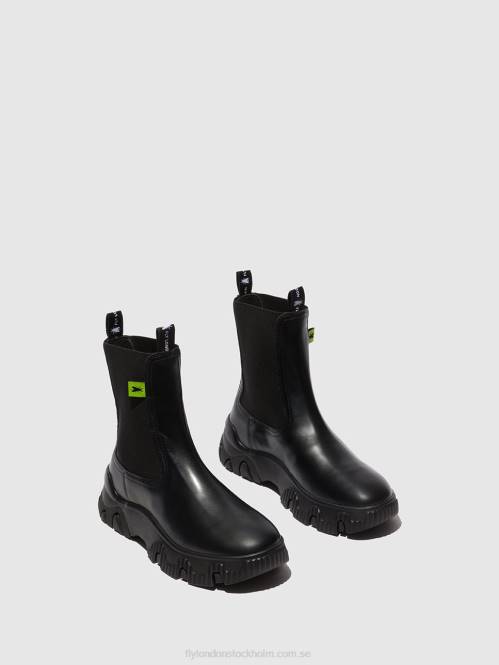 chelsea ankelboots faty885 kvinnor Fly London 2T02159 tunder svart