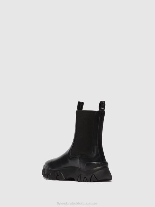 chelsea ankelboots faty885 kvinnor Fly London 2T02159 tunder svart