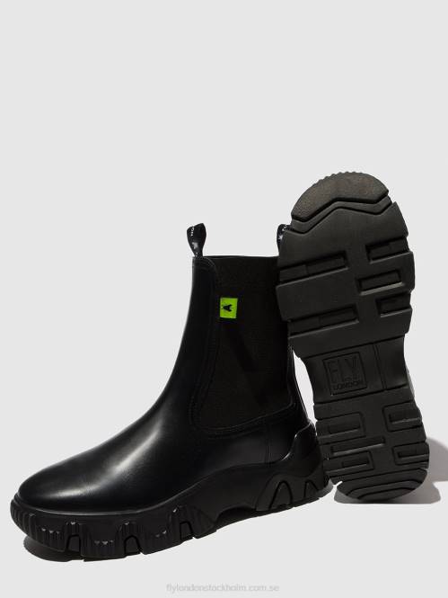 chelsea ankelboots faty885 kvinnor Fly London 2T02159 tunder svart
