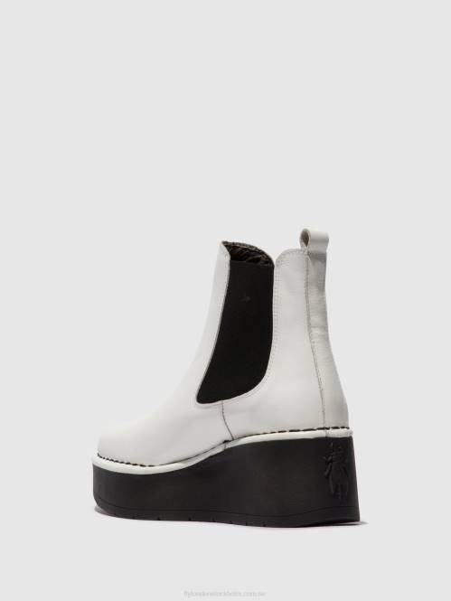 chelsea ankelboots hama238 kvinnor Fly London 2T02140 vit