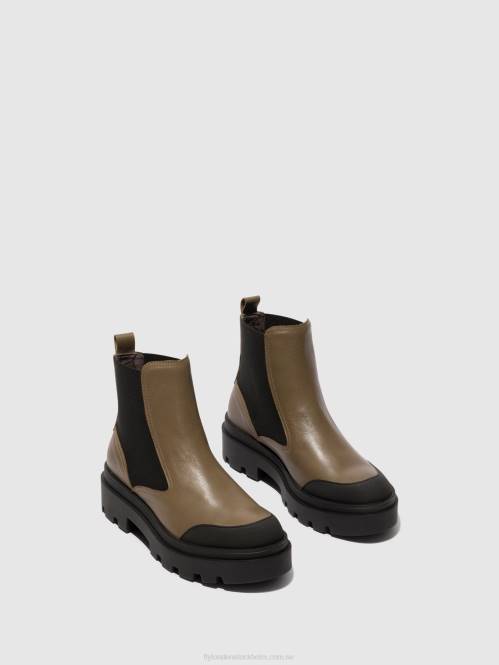 chelsea ankelboots jeba879 kvinnor Fly London 2T02133 taupe