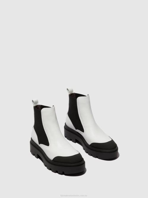 chelsea ankelboots jeba879 kvinnor Fly London 2T02134 vit