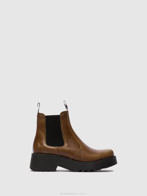 chelsea ankelboots medi789 kvinnor Fly London 2T02135 kamel