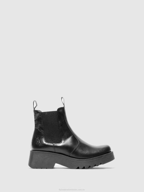 chelsea ankelboots medi789 kvinnor Fly London 2T02221 matta svart