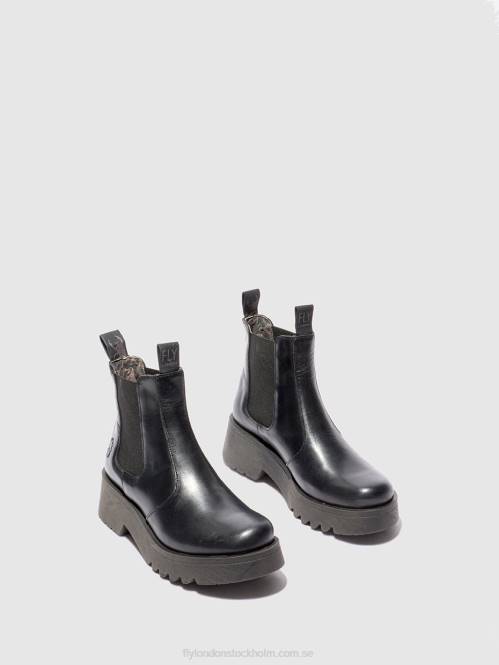 chelsea ankelboots medi789 kvinnor Fly London 2T02221 matta svart