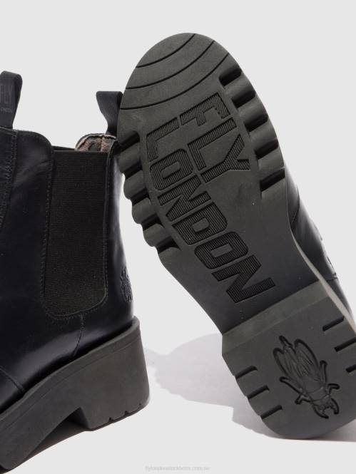 chelsea ankelboots medi789 kvinnor Fly London 2T02221 matta svart