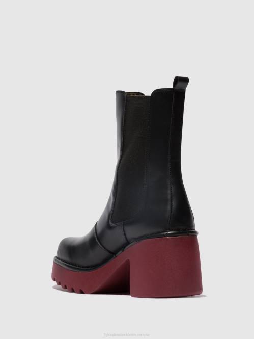 chelsea ankelboots moya25 kvinnor Fly London 2T02129 svart (vinsula)