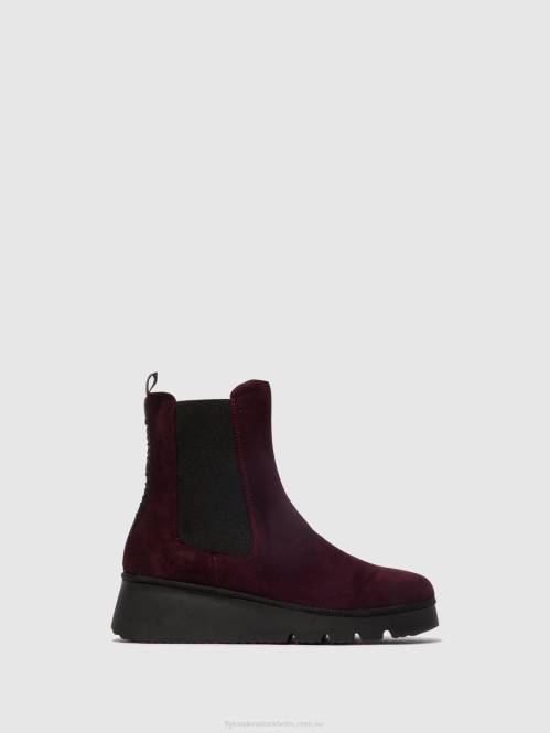 chelsea ankelboots paty405 kvinnor Fly London 2T02128 vin