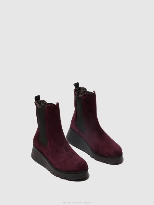 chelsea ankelboots paty405 kvinnor Fly London 2T02128 vin