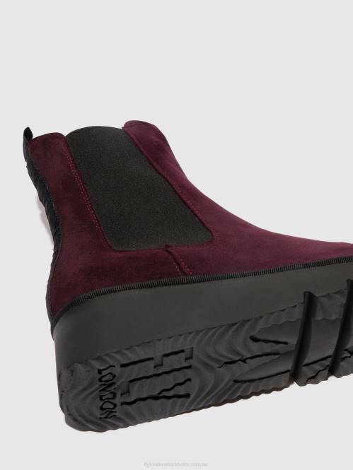 chelsea ankelboots paty405 kvinnor Fly London 2T02128 vin