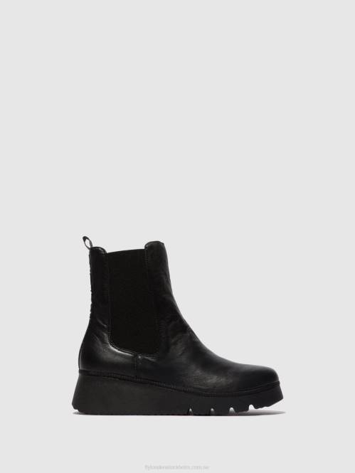 chelsea ankelboots paty405 kvinnor Fly London 2T029 svart