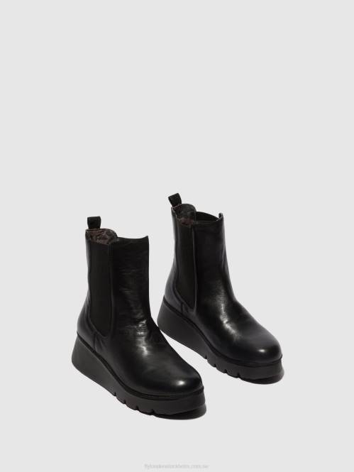 chelsea ankelboots paty405 kvinnor Fly London 2T029 svart