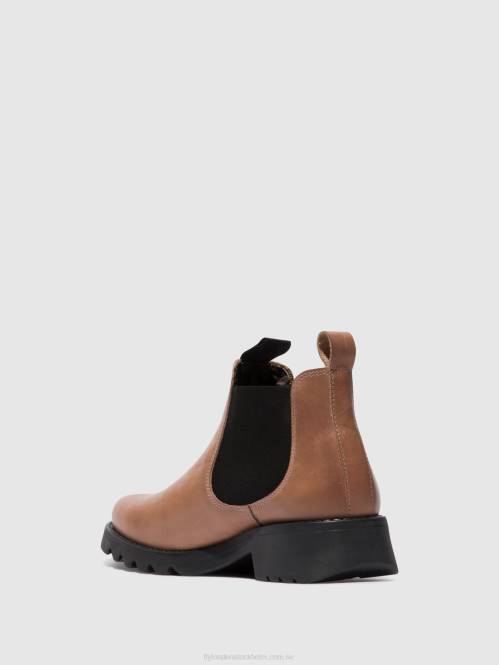 chelsea ankelboots rika894 kvinnor Fly London 2T02121 ros (svart sula)