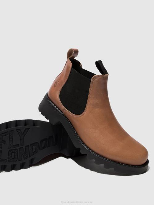 chelsea ankelboots rika894 kvinnor Fly London 2T02121 ros (svart sula)