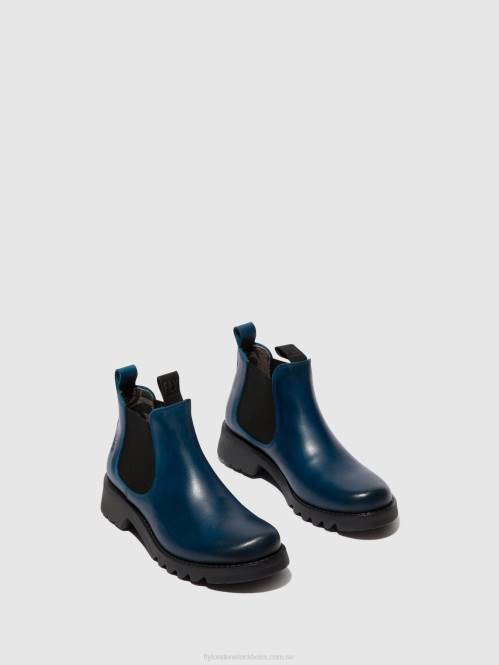 chelsea ankelboots rika894 kvinnor Fly London 2T02123 kungsblå (svart sula)