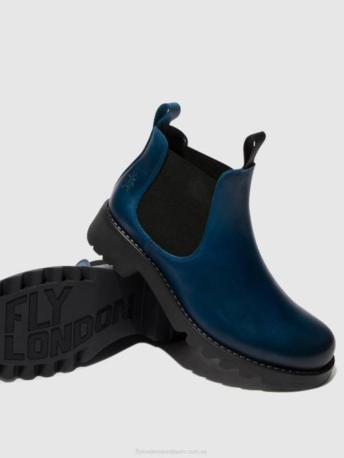 chelsea ankelboots rika894 kvinnor Fly London 2T02123 kungsblå (svart sula)