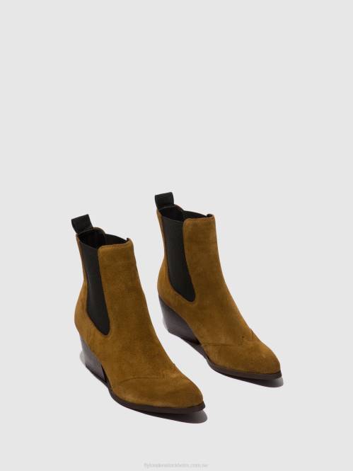 chelsea ankelboots torm911 kvinnor Fly London 2T02113 kamel