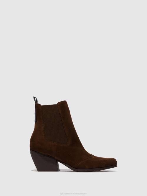 chelsea ankelboots torm911 kvinnor Fly London 2T02114 choklad
