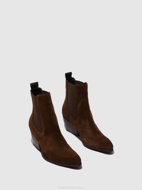 chelsea ankelboots torm911 kvinnor Fly London 2T02114 choklad