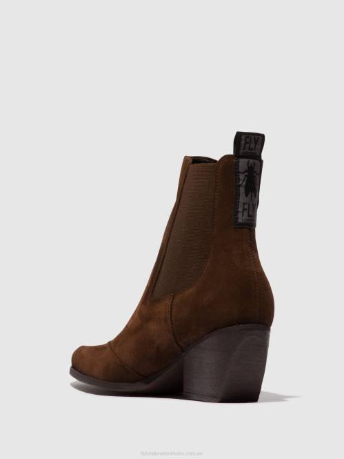 chelsea ankelboots torm911 kvinnor Fly London 2T02114 choklad