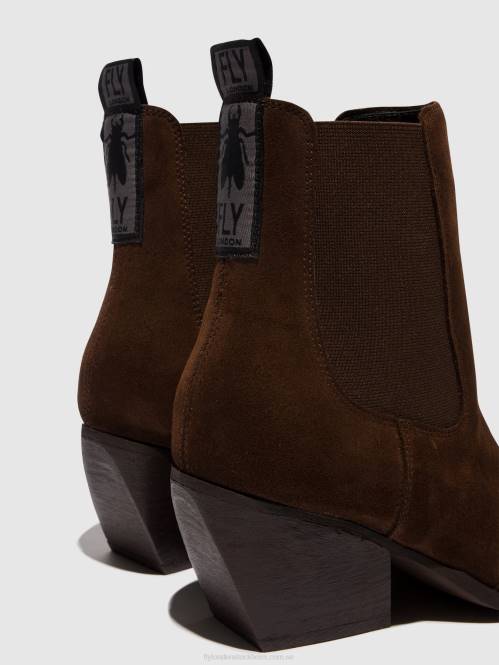 chelsea ankelboots torm911 kvinnor Fly London 2T02114 choklad