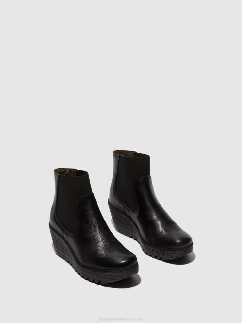 chelsea ankelboots yade398 kvinnor Fly London 2T027 svart