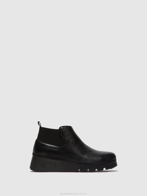 elastiska ankelboots pada403 kvinnor Fly London 2T028 svart