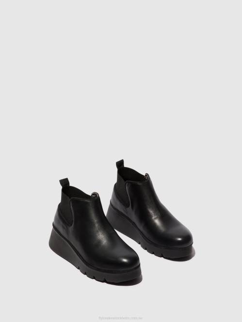 elastiska ankelboots pada403 kvinnor Fly London 2T028 svart
