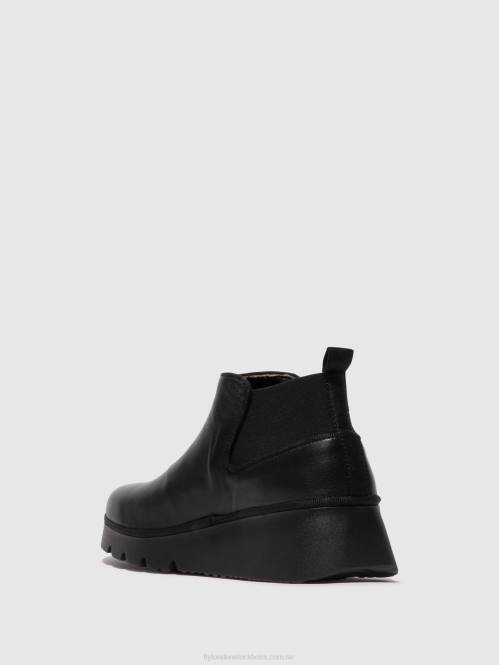 elastiska ankelboots pada403 kvinnor Fly London 2T028 svart