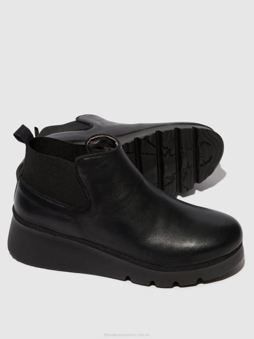 elastiska ankelboots pada403 kvinnor Fly London 2T028 svart