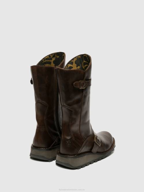 buckle boots mes dk kvinnor Fly London 2T02343 brun
