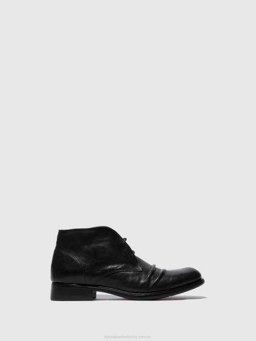 ankelboots med snörning muro577 män Fly London 2T02813 estigma svart