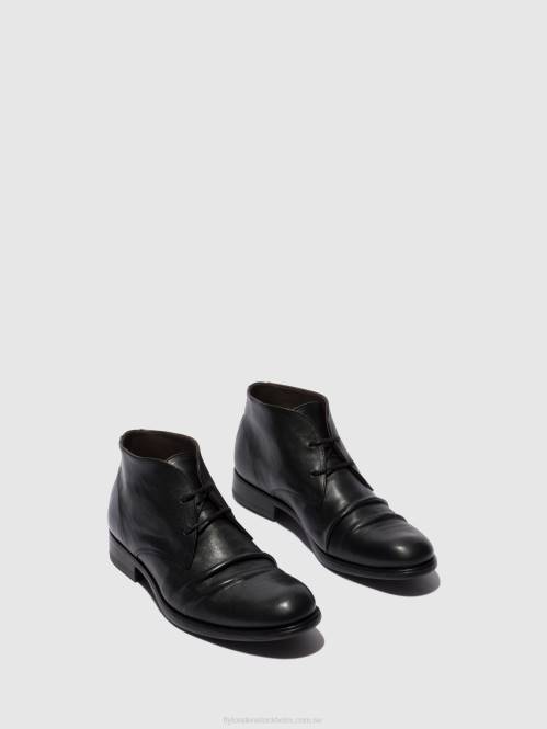 ankelboots med snörning muro577 män Fly London 2T02813 estigma svart