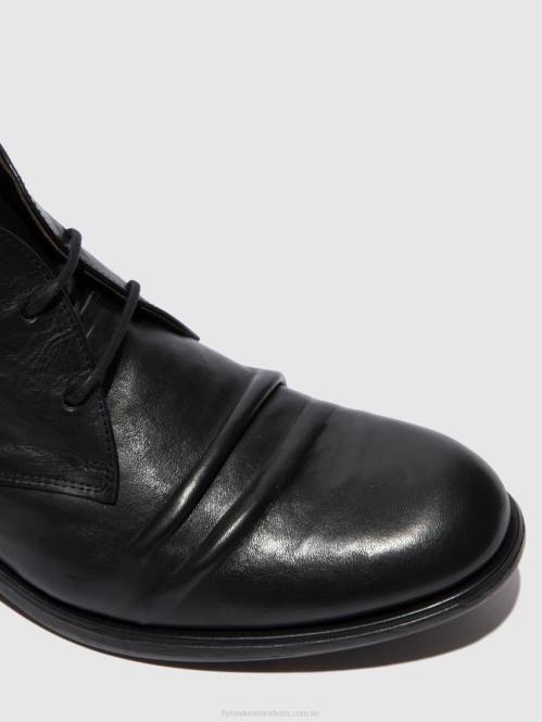 ankelboots med snörning muro577 män Fly London 2T02813 estigma svart
