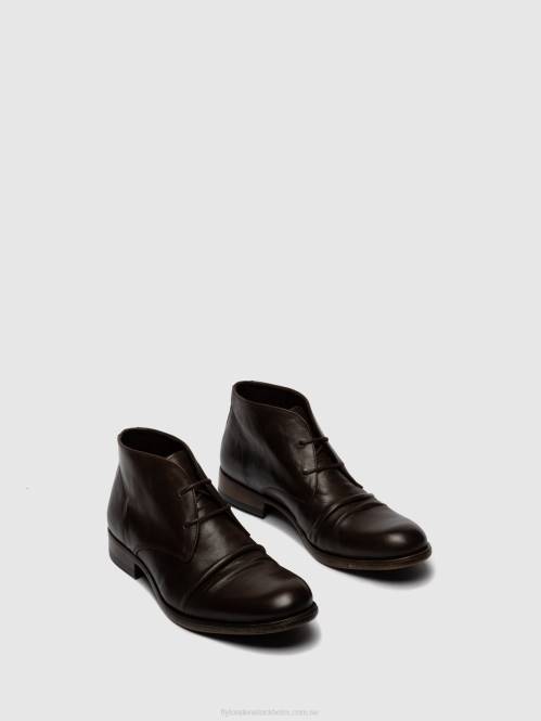 ankelboots med snörning muro577 män Fly London 2T02814 eko(vegetabilisk) mocca