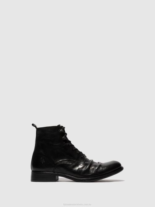 ankelboots med snörning myke660 män Fly London 2T02815 estigma(vegetal) svart