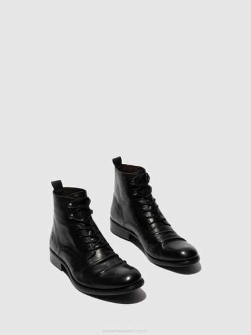 ankelboots med snörning myke660 män Fly London 2T02815 estigma(vegetal) svart