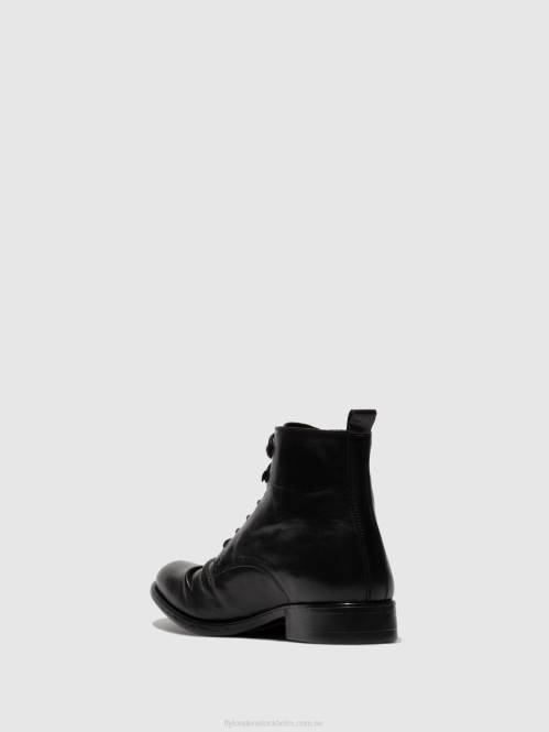 ankelboots med snörning myke660 män Fly London 2T02815 estigma(vegetal) svart
