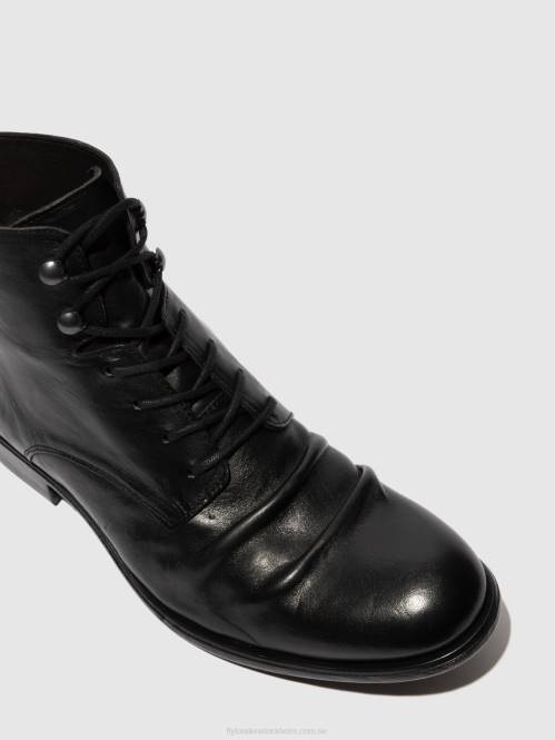 ankelboots med snörning myke660 män Fly London 2T02815 estigma(vegetal) svart