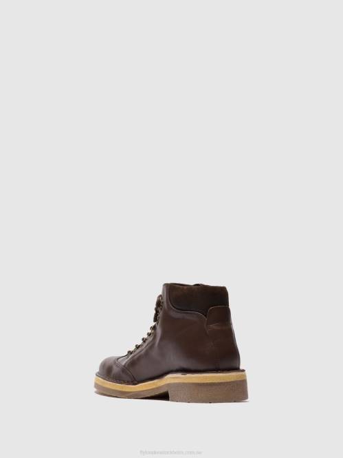 ankelboots med snörning reus075 män Fly London 2T02806 eko/oljemocka (vegetabilisk) mocca