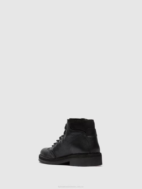 ankelboots med snörning reus075 män Fly London 2T02808 bio/oljemocka (vegetaliskt) svart