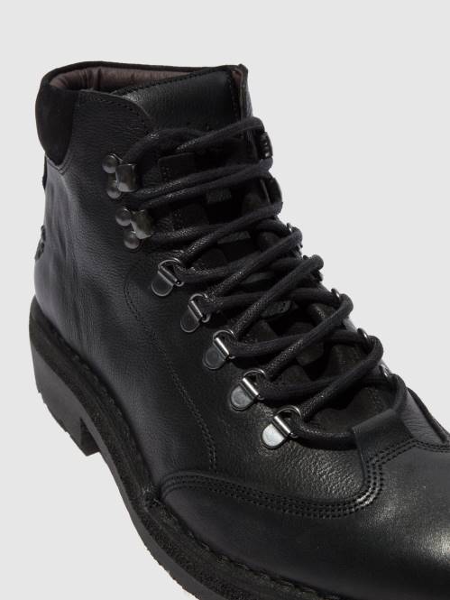 ankelboots med snörning reus075 män Fly London 2T02808 bio/oljemocka (vegetaliskt) svart