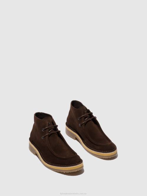 ankelstövlar med snörning rodo076 män Fly London 2T02810 oljemocka (vegetabilisk) mocca