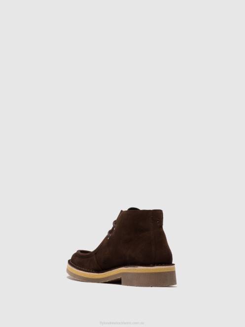ankelstövlar med snörning rodo076 män Fly London 2T02810 oljemocka (vegetabilisk) mocca